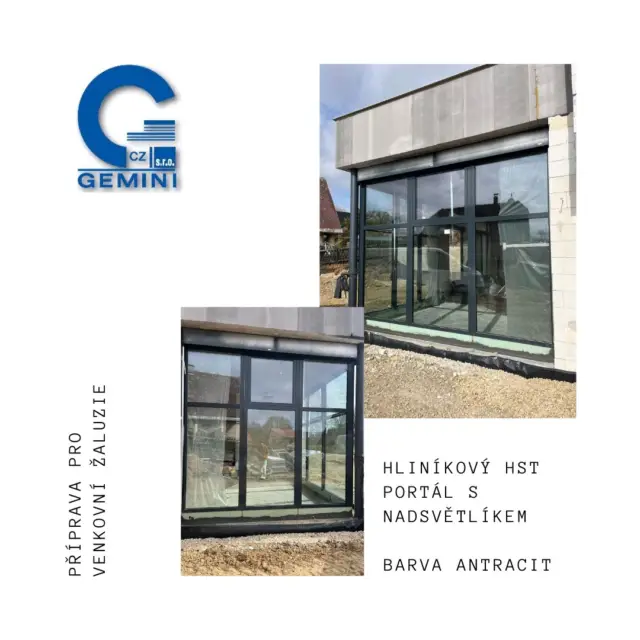 💥 Hliníkový HST portál s nadsvětlíkem v barvě antracit 💥
Maximální prosklení, čistý design a příprava pro venkovní žaluzie = moderní řešení, které sedí každému domu.

👉 HEROAL profil
👉 barva antracit
👉 plynulý přechod interiéru a exteriéru

S námi to má styl! 💙
#hstportál #hliníkováokna #antracit #venkovnížaluzie #oknagemini #czgemini #modernístavba #heroal